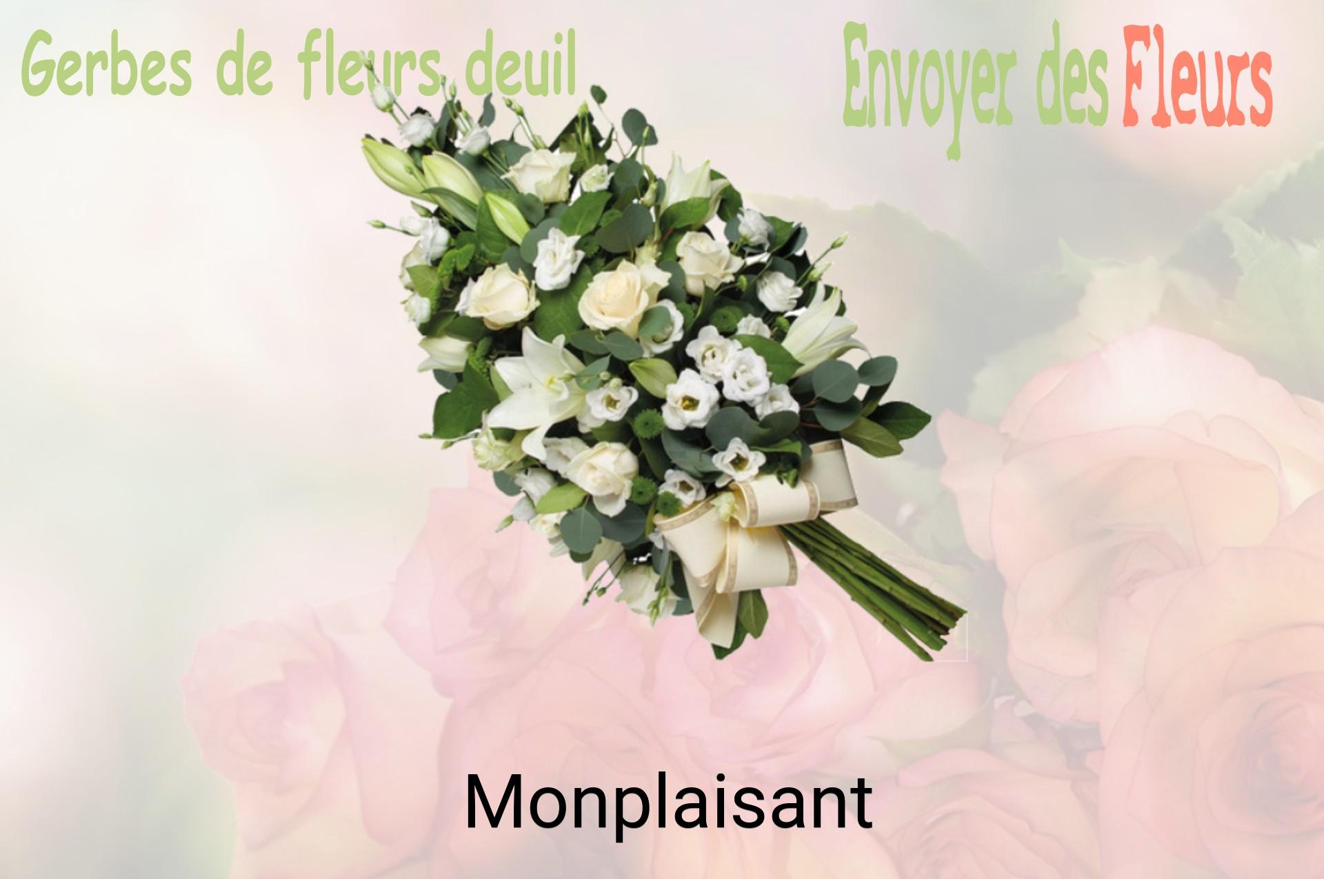Gerbe de fleurs de deuil livrée à Monplaisant